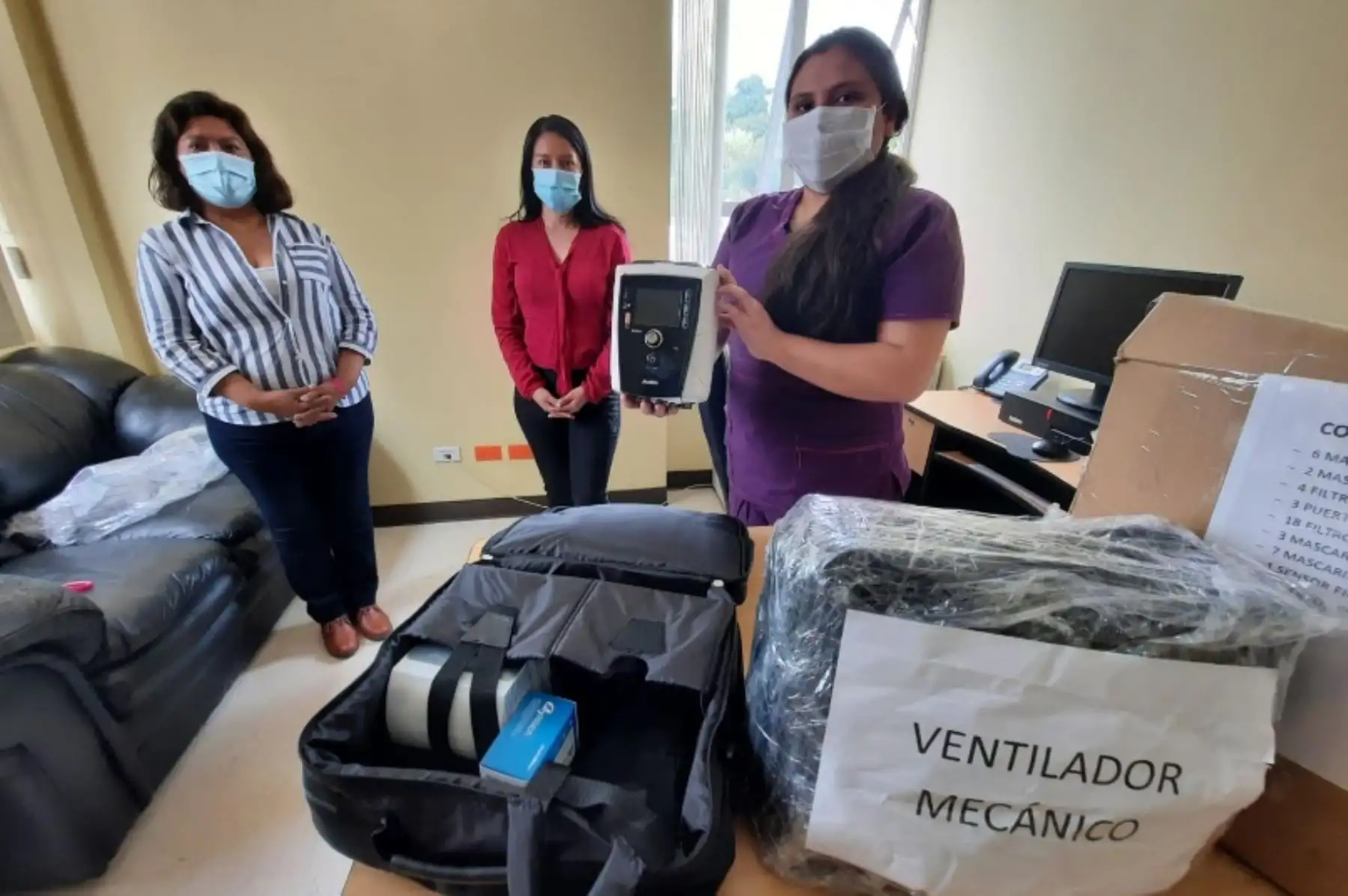 Con el objetivo de optimizar la atención de los pacientes covid-19, la Red Asistencial Apurímac de EsSalud recibió dos ventiladores mecánicos de transporte donados por una empresa minera en favor de los asegurados y no asegurados de la región.