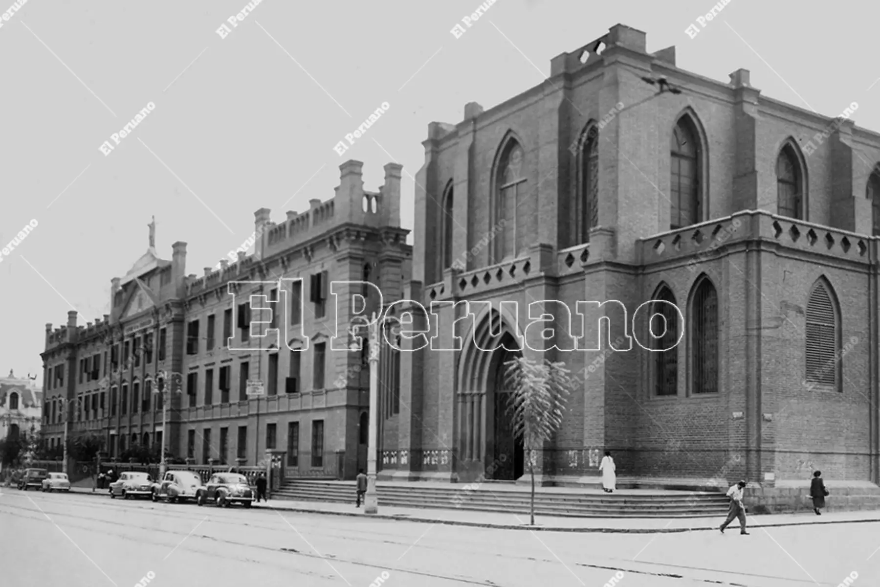Antiguo Colegio de la Inmaculada, actual sede de la Universidad Federido Villarreal (1950). Foto: Archivo Histórico de El Peruano.