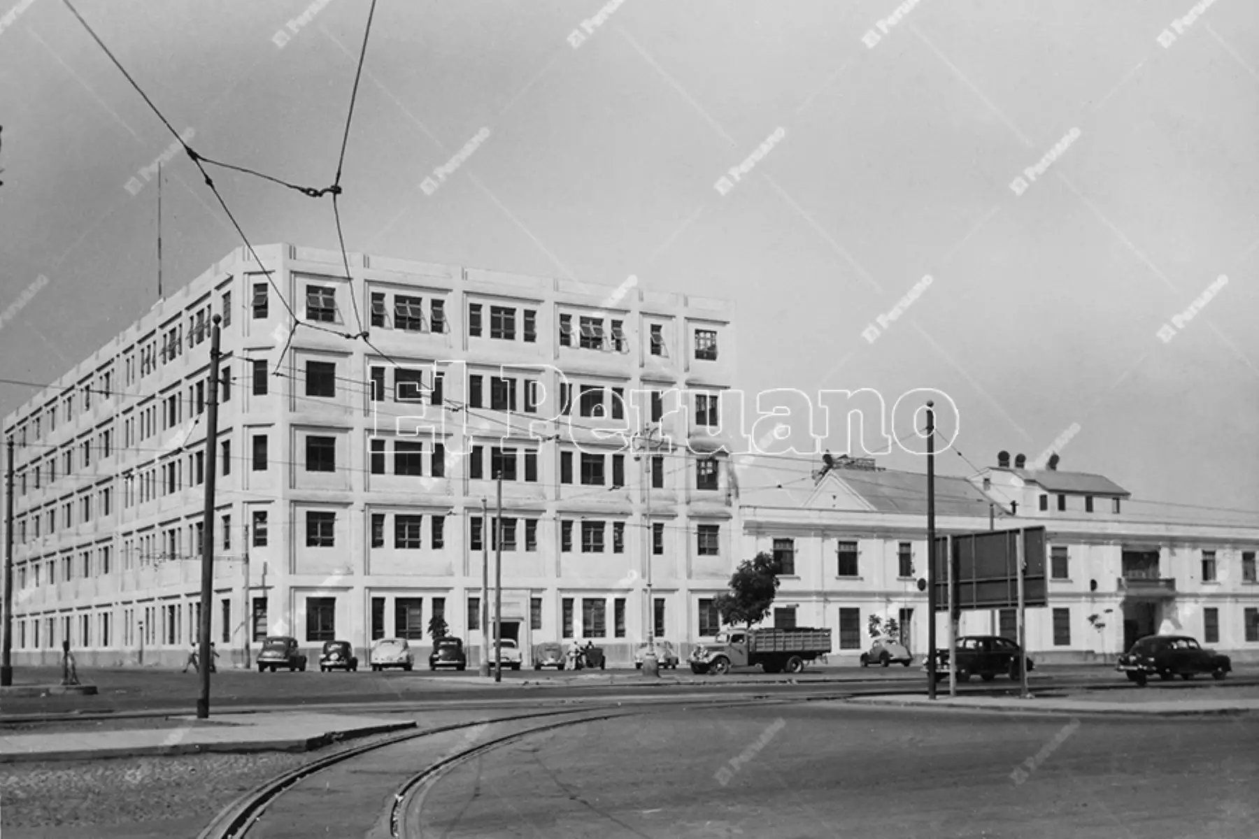 Antigua fábrica de fideos Nicolini (1952).  Foto: Archivo Histórico de El Peruano