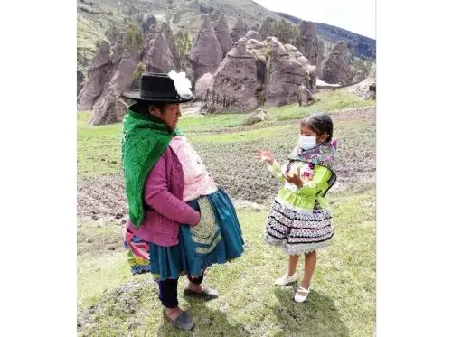 Niños, ganadores del concurso Los abuelos ahora, instan a la práctica del protocolo de bioseguridad para evitar la propagación del coronavirus (covid-19) y proteger a los adultos mayores. ANDINA/Difusión