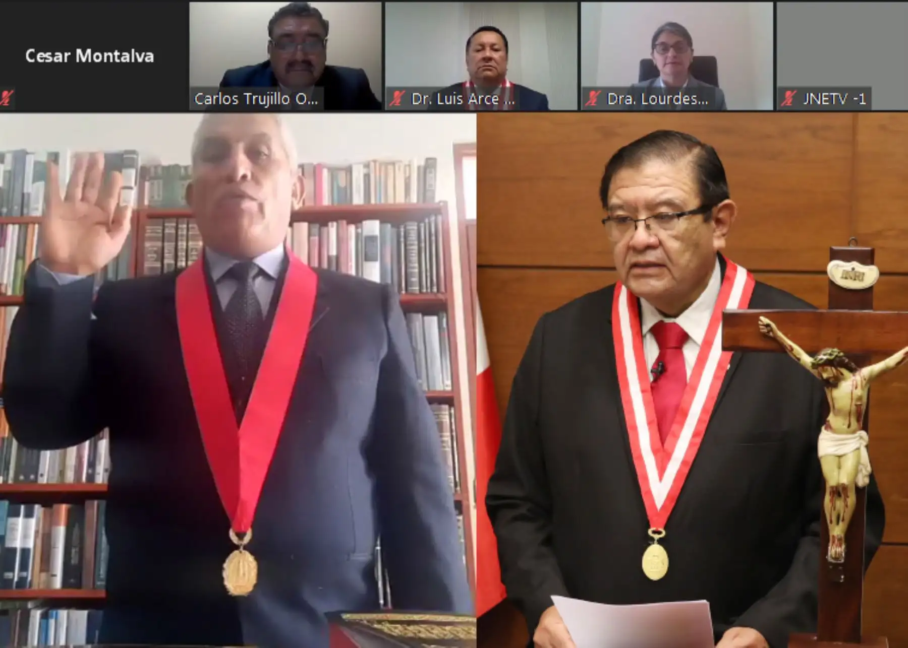 Presidente del JNE Jorge Luis Salas toma juramento a nuevo titular del JEE Abancay