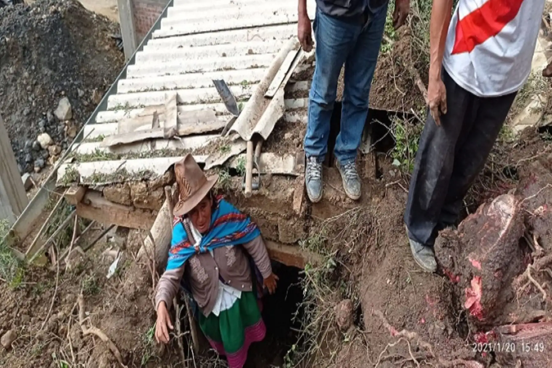 Áncash: deslizamientos dañan dos viviendas en provincia de Huaraz