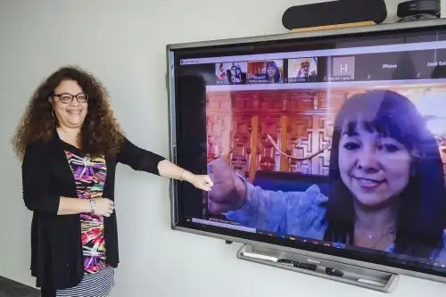 Reunión virtual entre la ministra de Desarrollo e Inclusión Social, Silvana Vargas, y la presidenta del Congreso de la República, Mirtha Vásquez.