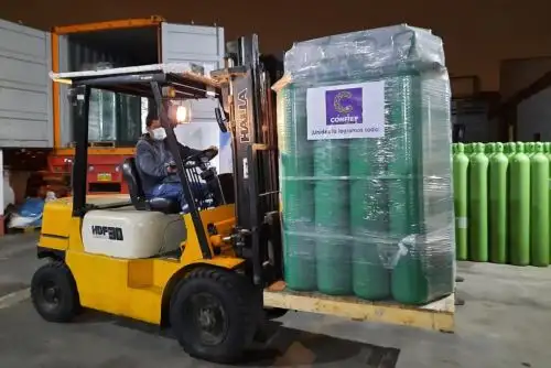 Balones de oxígeno. Cortesía