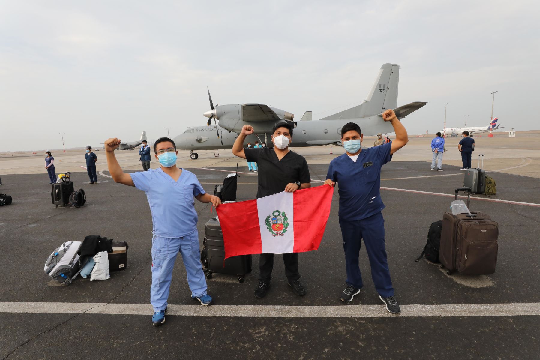 Brigadas médicas de EsSalud viajaron esta mañana a Huánuco y Loreto para reforzar atención frente al coronavirus (covid-19) en ambas regiones. ANDINA/Difusión