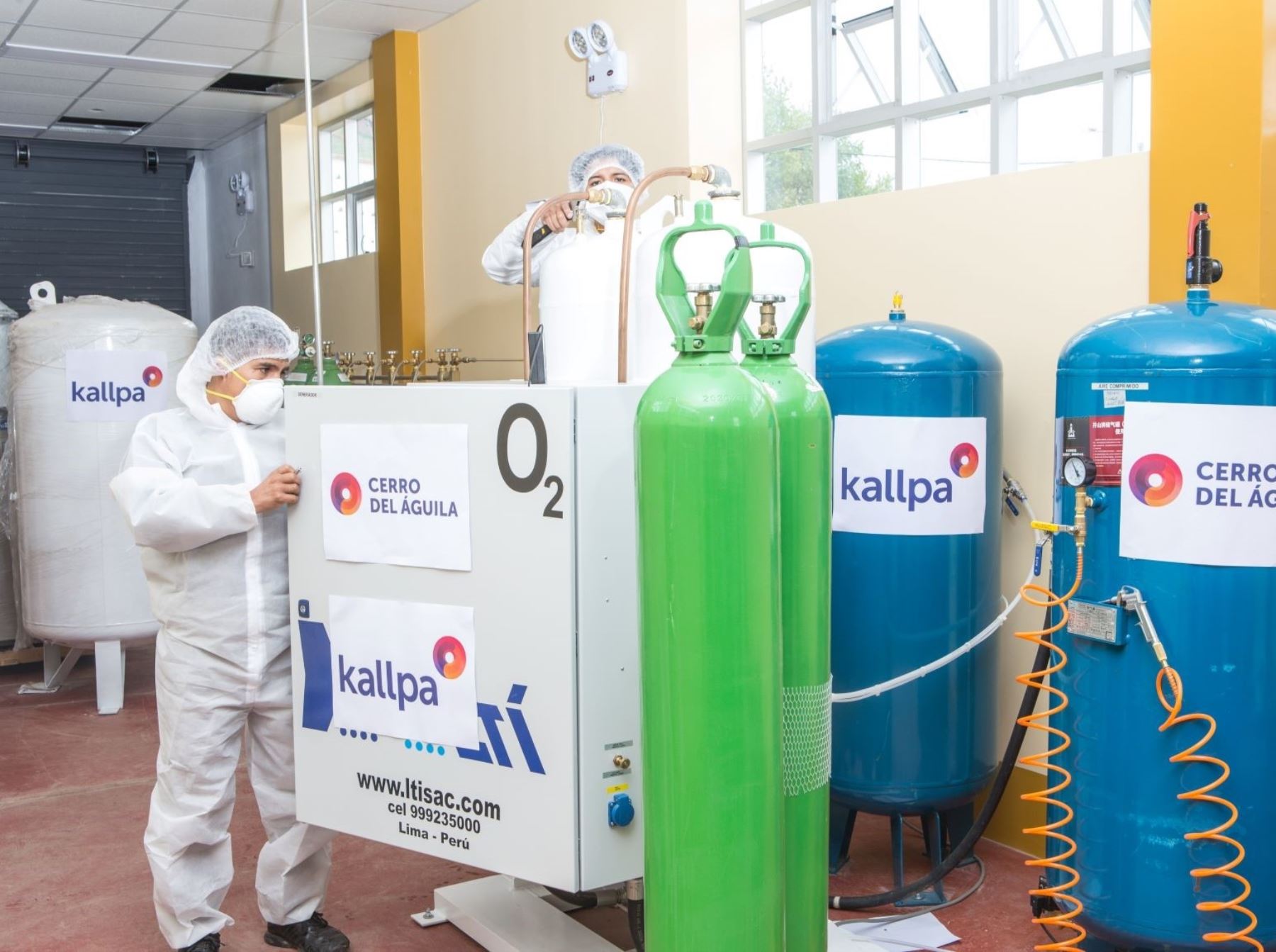 Empresa Kallpa donó al Gobierno Regional de Huancavelica una planta de oxígeno medicinal que se instaló en el Hospital de Pampas para la atención de pacientes covid-19 de la provincia de Tayacaja. ANDINA/Difusión