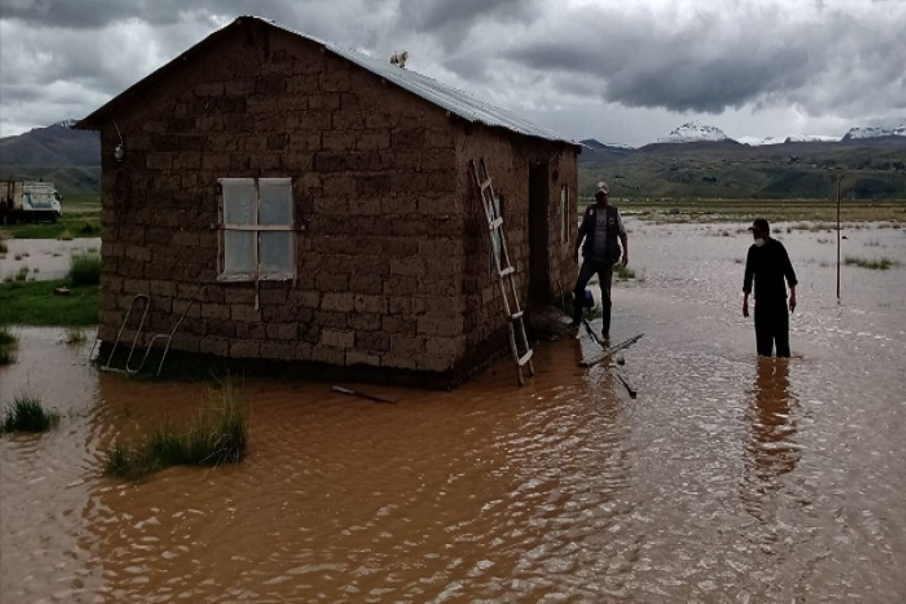 Las intensas lluvias que se registran en la provincia de Puno han ocasionado el desborde de varios ríos. Foto: ANDINA/Difusión