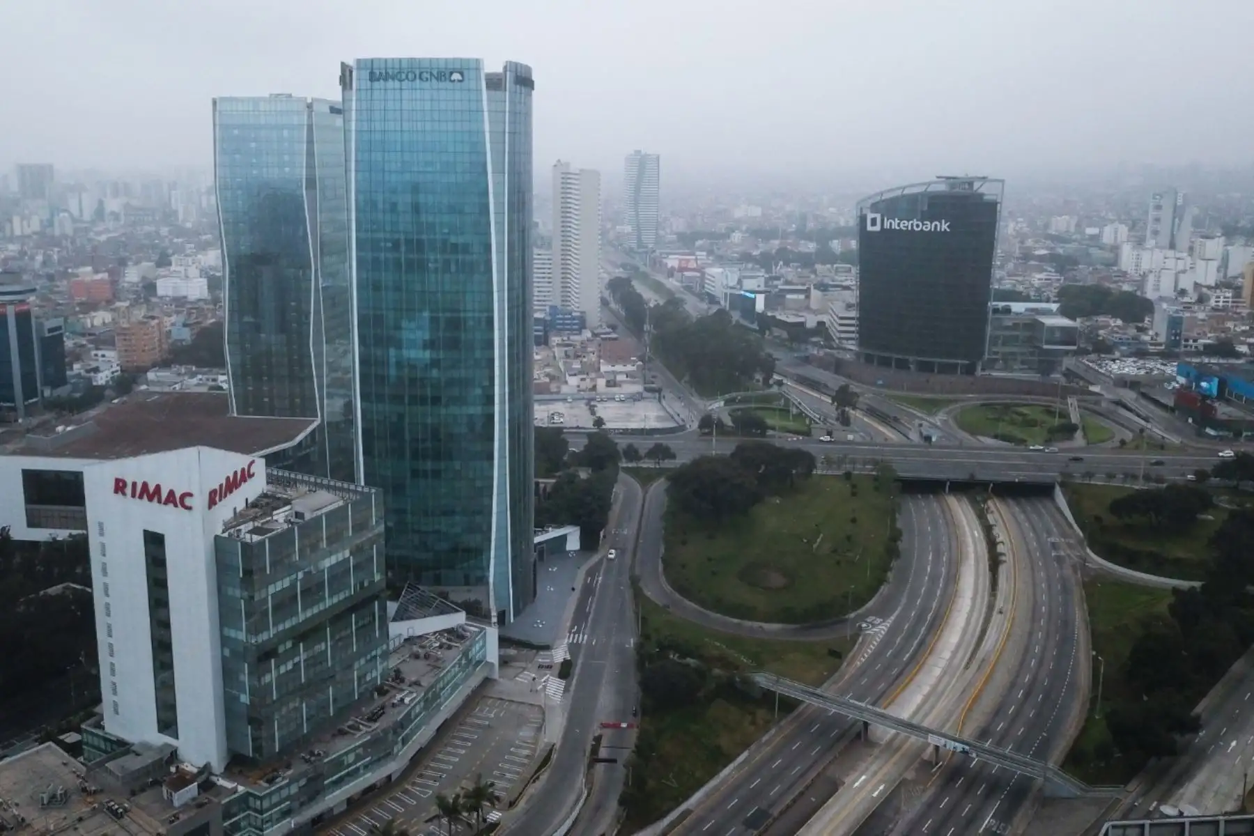 Vista del centro financiero de Lima. ANDINA/Juan Carlos Guzmán