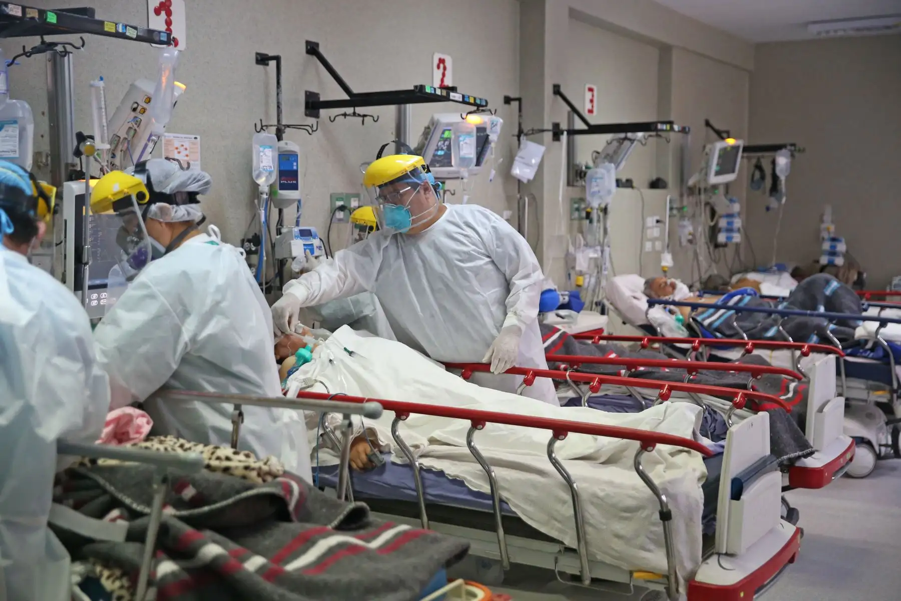 Personal de salud atiende a pacientes hospitalizados por covid-19. ANDINA/Jhonel Rodríguez Robles