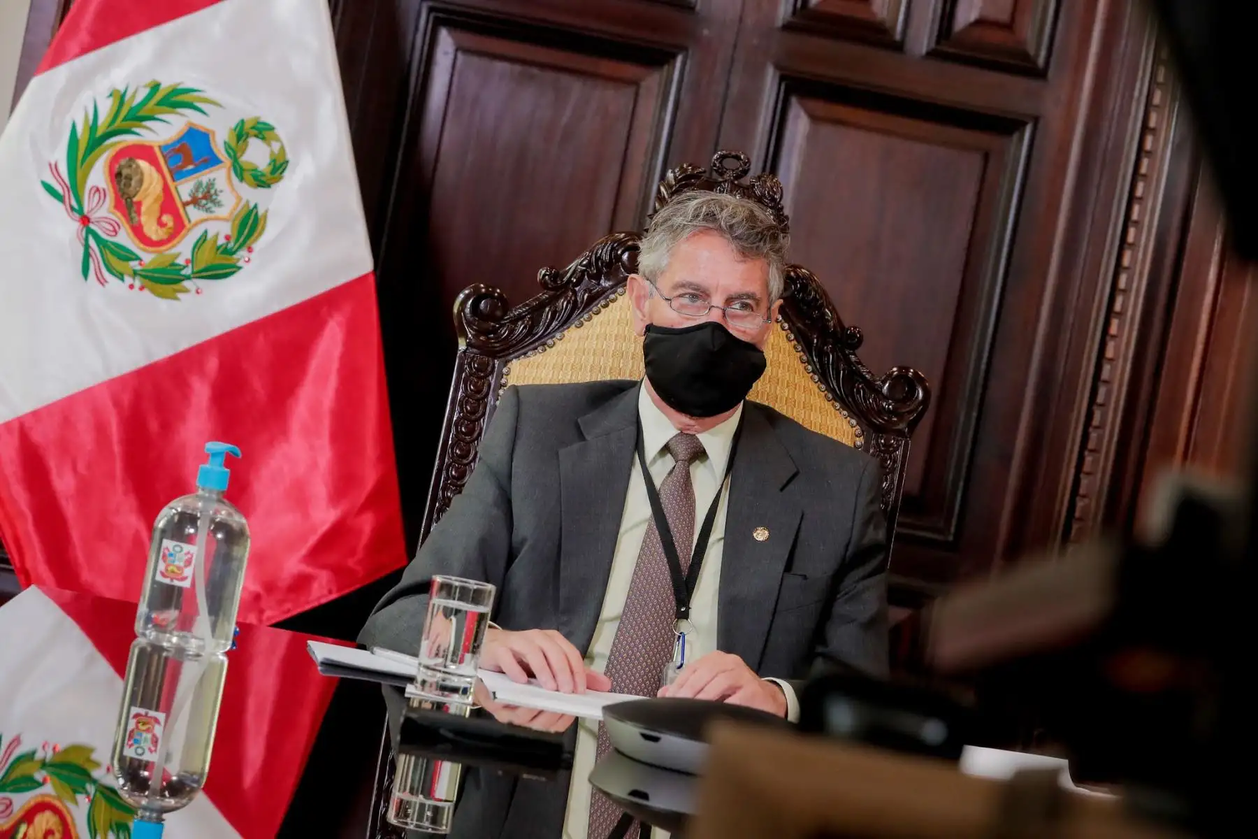 Vía virtual, el presidente Francisco Sagasti participó en la firma del Pacto Ético Electoral.