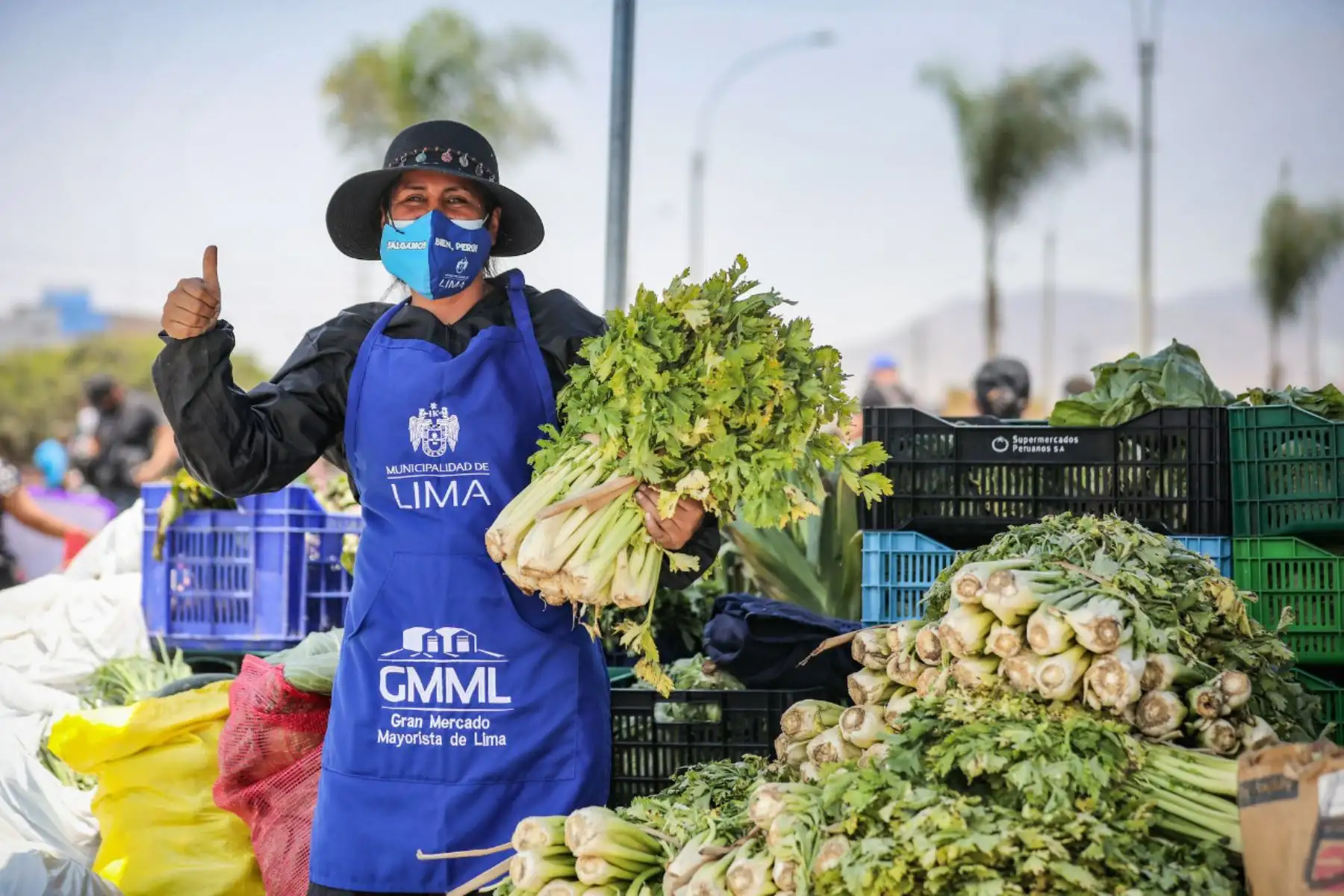 Con el apoyo de la Empresa Municipal de Mercados S.A.,  la Municipalidad de Lima llevó a cabo la Ollatón, mediante la cual donó 25 toneladas de alimentos, como hortalizas, verduras, tubérculos y frutas, a 63 ollas comunes de la ciudad
Foto: Municipalidad de Lima