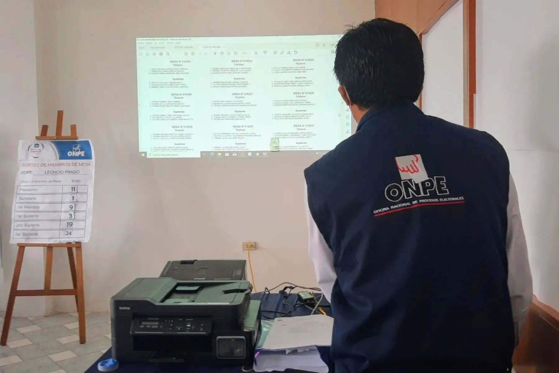 La ODPE Leoncio Prado eligió, mediante sorteo, a más de 2,500 miembros de mesa con miras a las Elecciones Generales 2021. Foto: Cortesía Pedro Tinoco