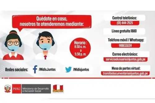 Material informativo del programa Juntos del Ministerio de Desarrollo e Inclusión Social (Midis).