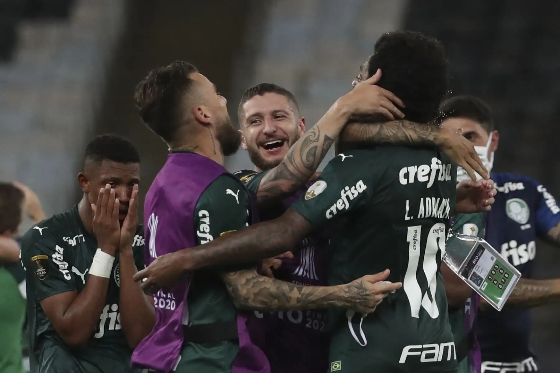 Palmeiras venció 1 a 0 al Santos en el Maracaná. Foto: AFP