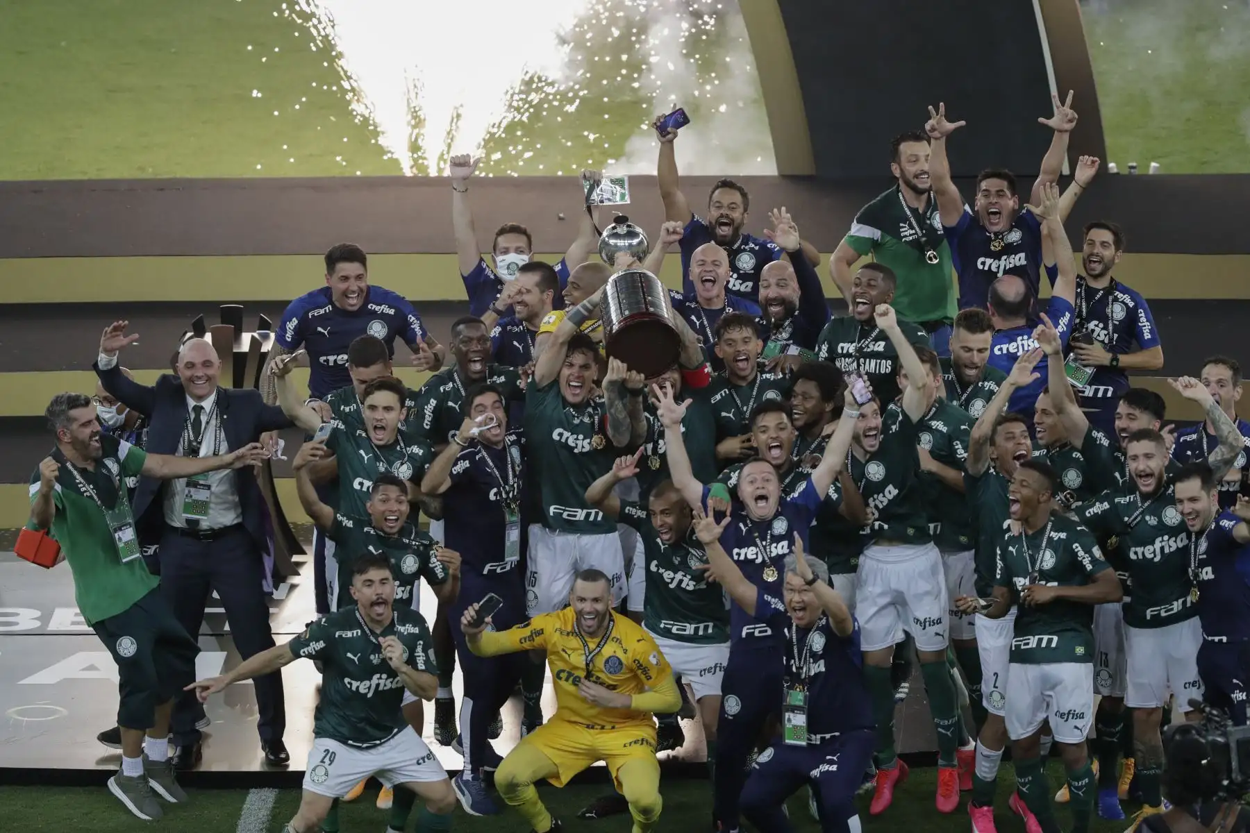 Palmeiras campeón de la Copa Libertadores. Foto: AFP