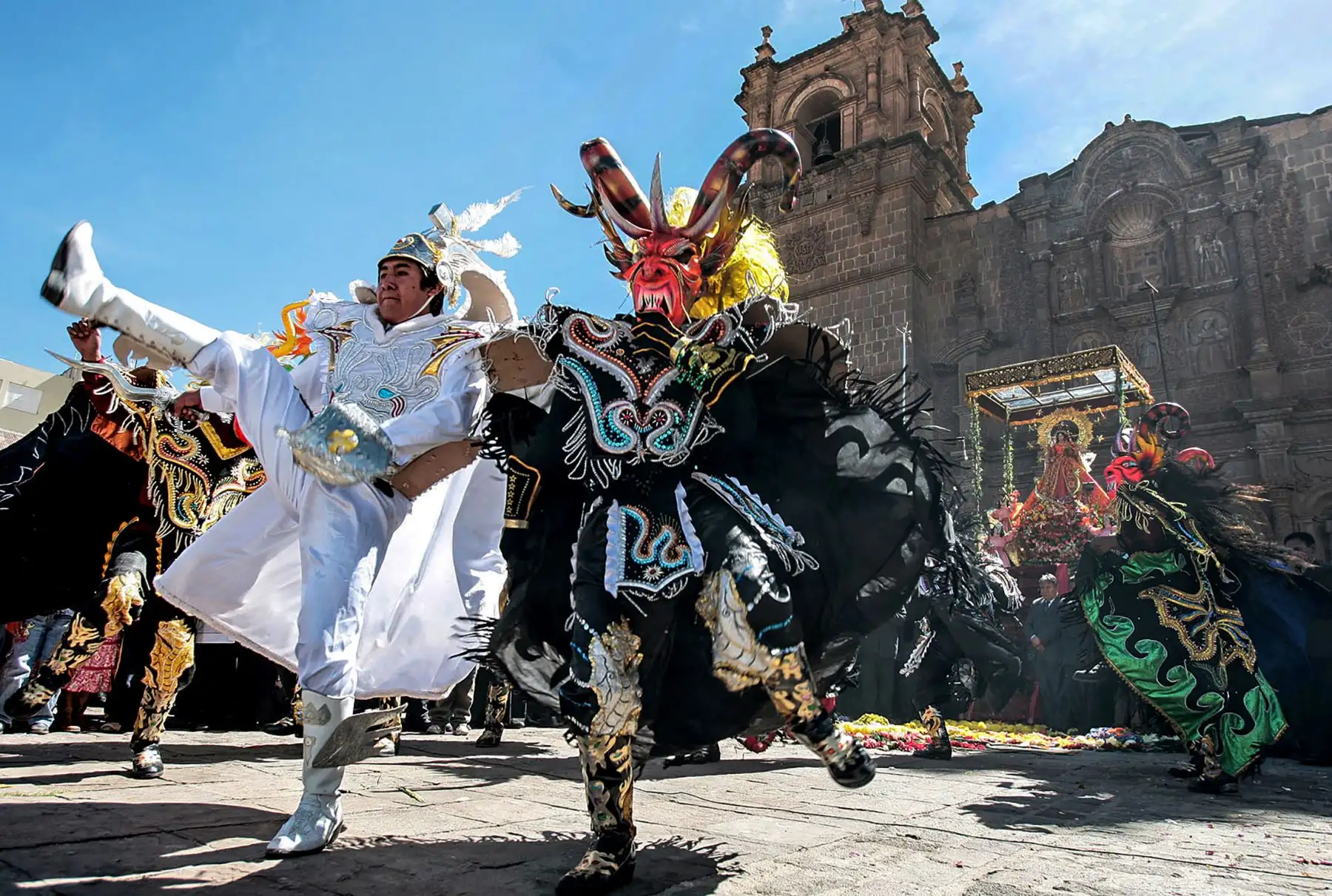 La Festividad de la Virgen de la Candelaria en Puno atrae a miles de visitantes que llegan de diversas ciudades de Perú y del extranjero.Foto: ANDINA/Carlos Lezama