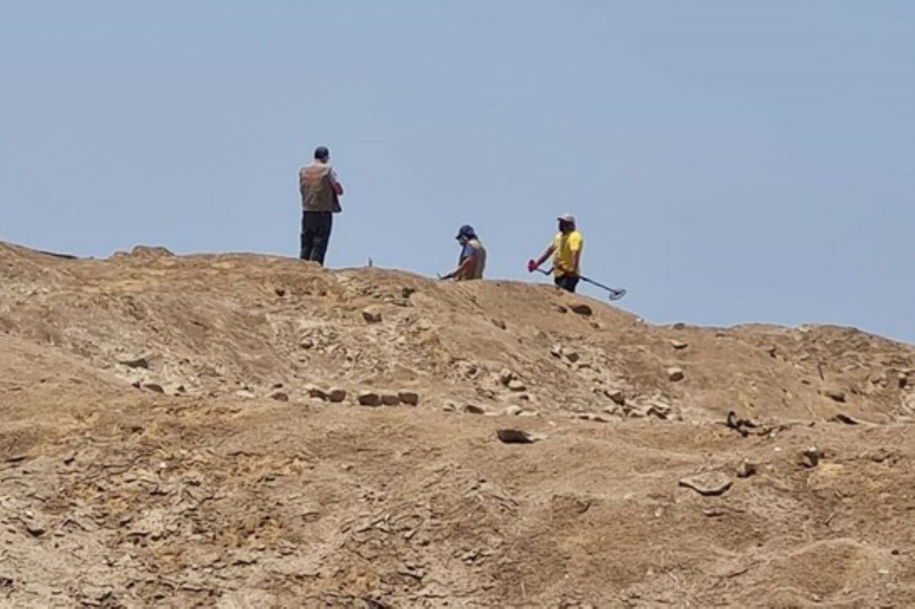 El Ministerio de Cultura impidió huaqueo en la zona arqueológica monumental huaca Malena, en el distrito de Asia. Foto: Mincul