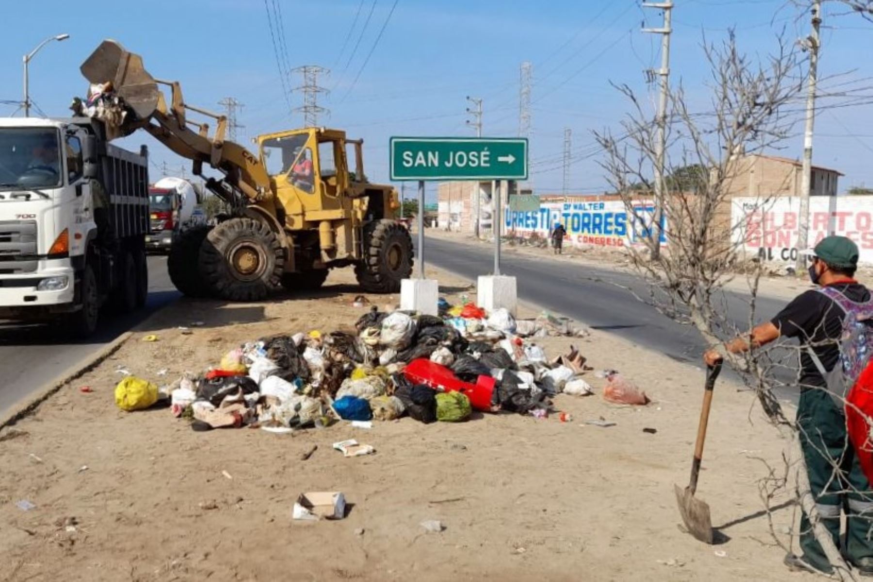 Campaña de recojo de residuos sólidos en la ciudad de Chiclayo, capital de la región Lambayeque. Foto: ANDINA/Difusión