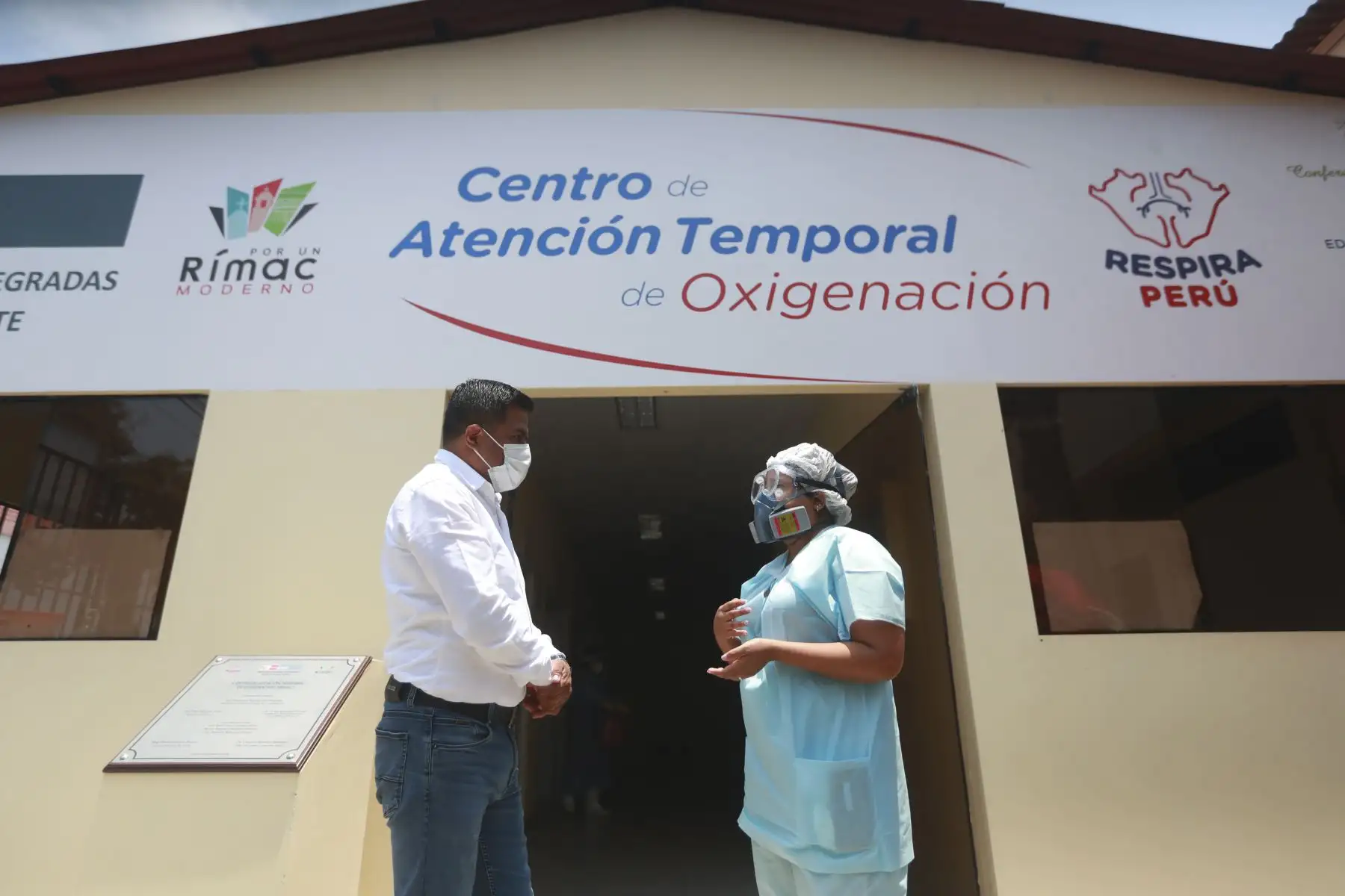 Centro de atención temporal Covid-19 en el distrito del Rímac que cumple 101 años de creación política. Foto: ANDINA/Carla Patiño