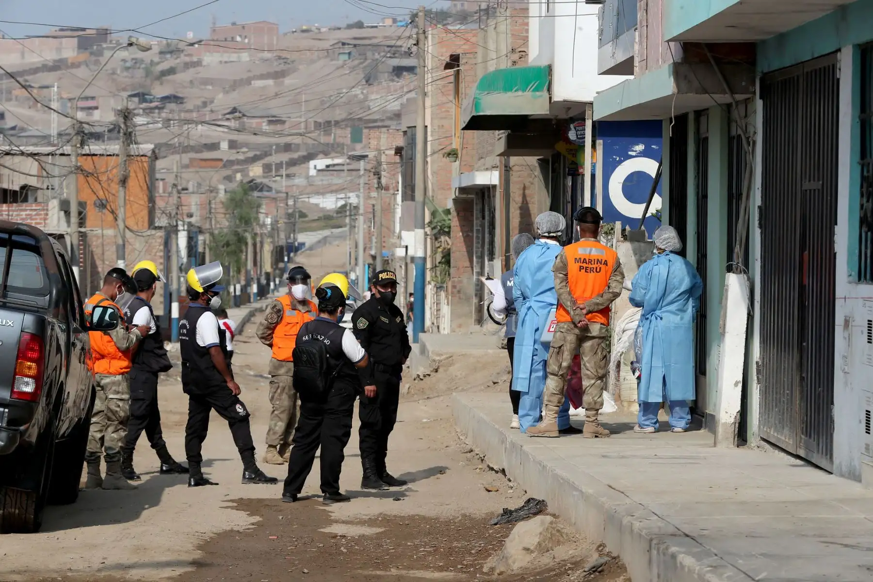Ministra de Defensa,  Nuria Esparch, supervisó Operación Tayta contra el covid-19 en el distrito de Mi Perú.

Foto: ANDINA/MINDEF