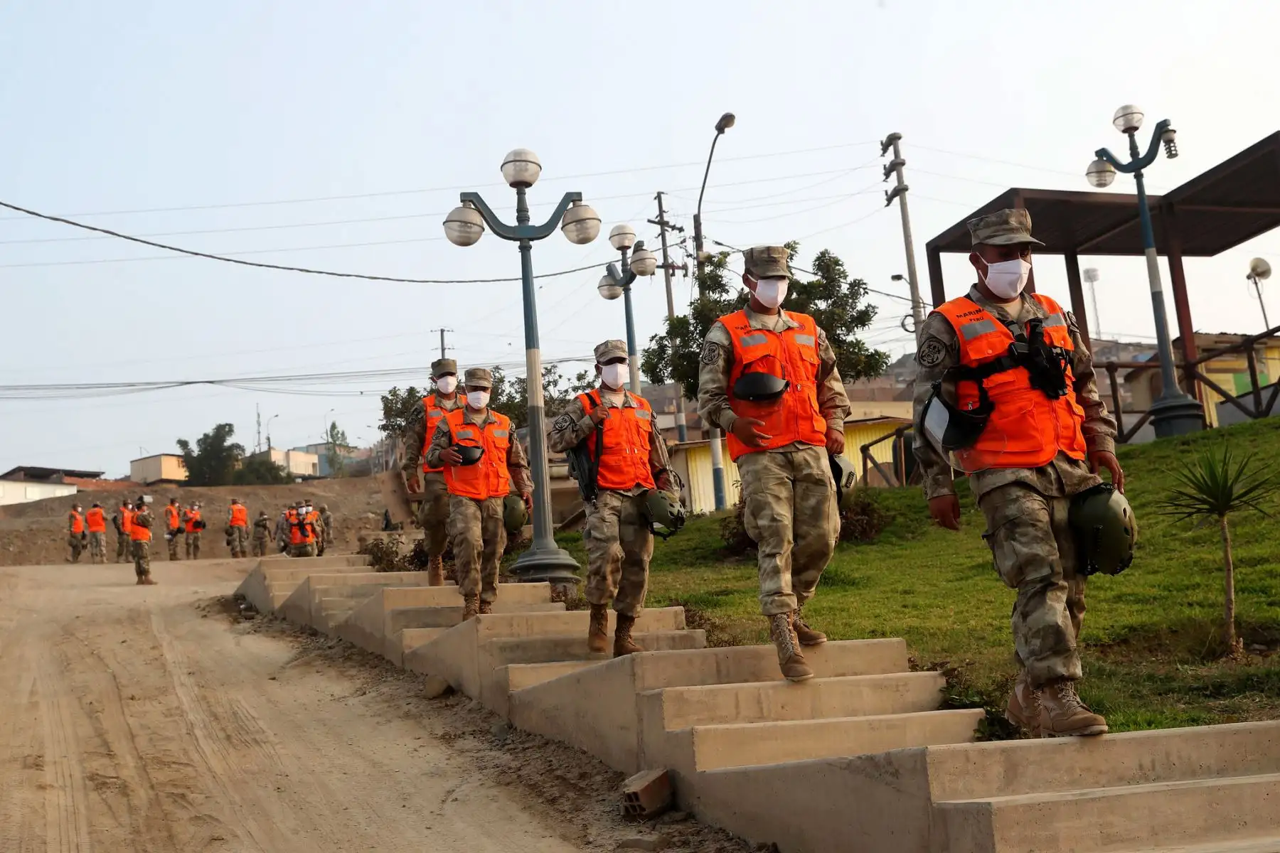 Ministra de Defensa,  Nuria Esparch, supervisó Operación Tayta contra el covid-19 en el distrito de Mi Perú.

Foto: ANDINA/MINDEF