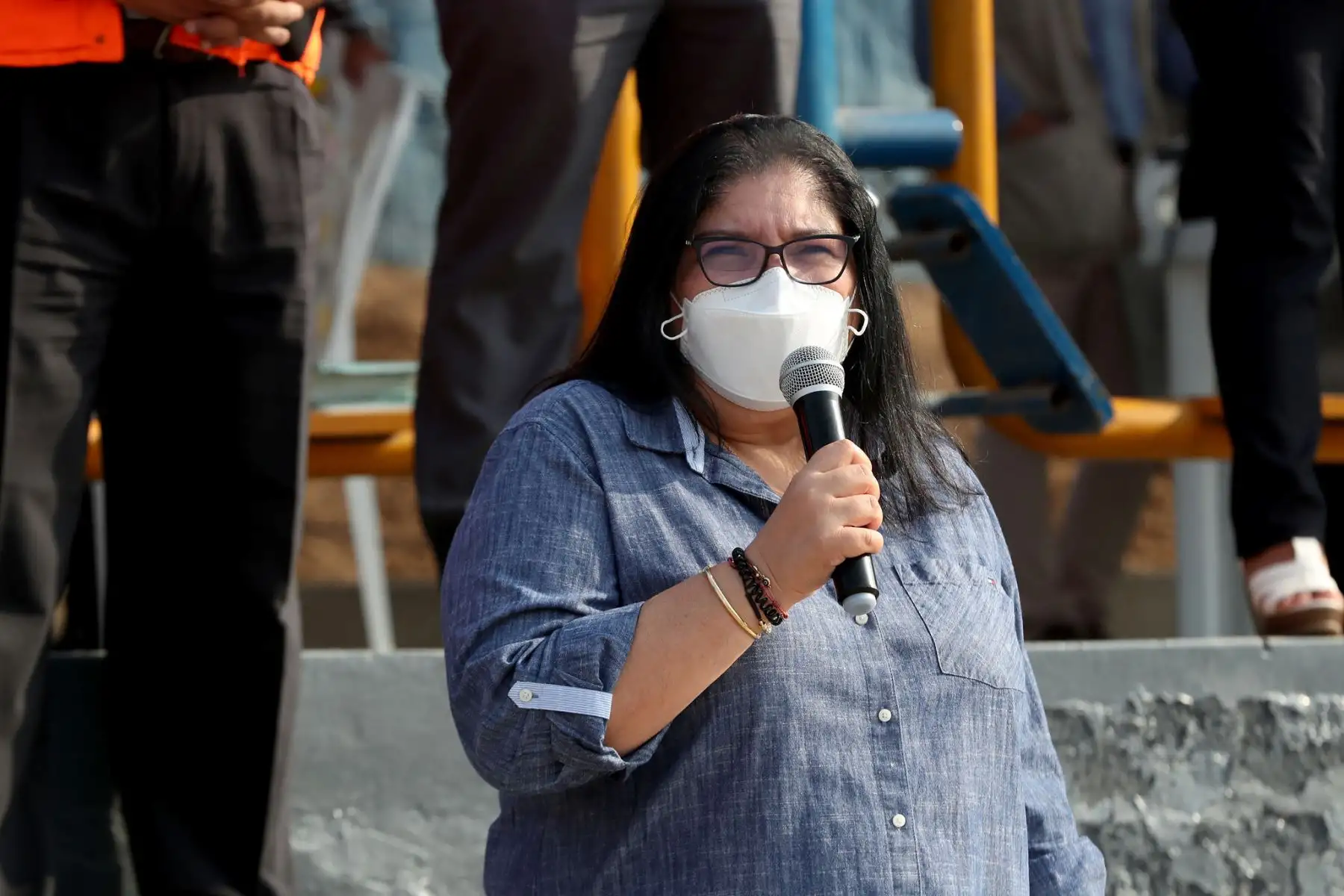 Ministra de Defensa,  Nuria Esparch, supervisó Operación Tayta contra el covid-19 en el distrito de Mi Perú.

Foto: ANDINA/MINDEF