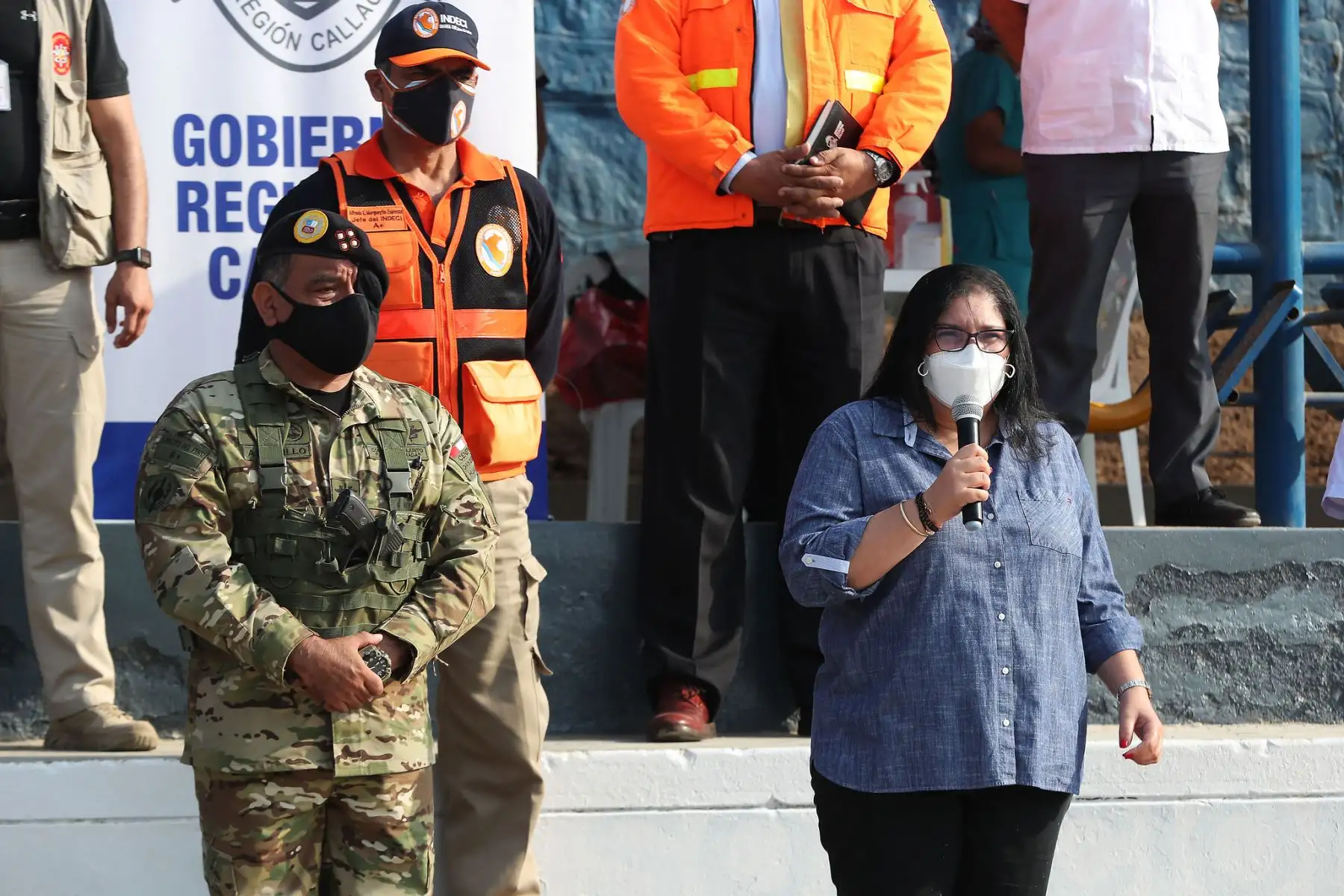 Ministra de Defensa,  Nuria Esparch, supervisó Operación Tayta contra el covid-19 en el distrito de Mi Perú.

Foto: ANDINA/MINDEF