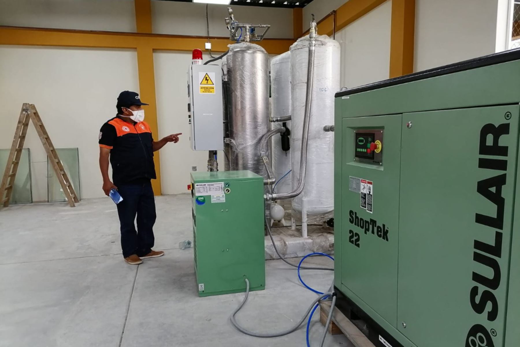 La planta de oxígeno medicinal del Hospital Referencial de Ferreñafe tiene capacidad de producción de 10 metros cúbicos por hora. Foto: ANDINA/Difusión