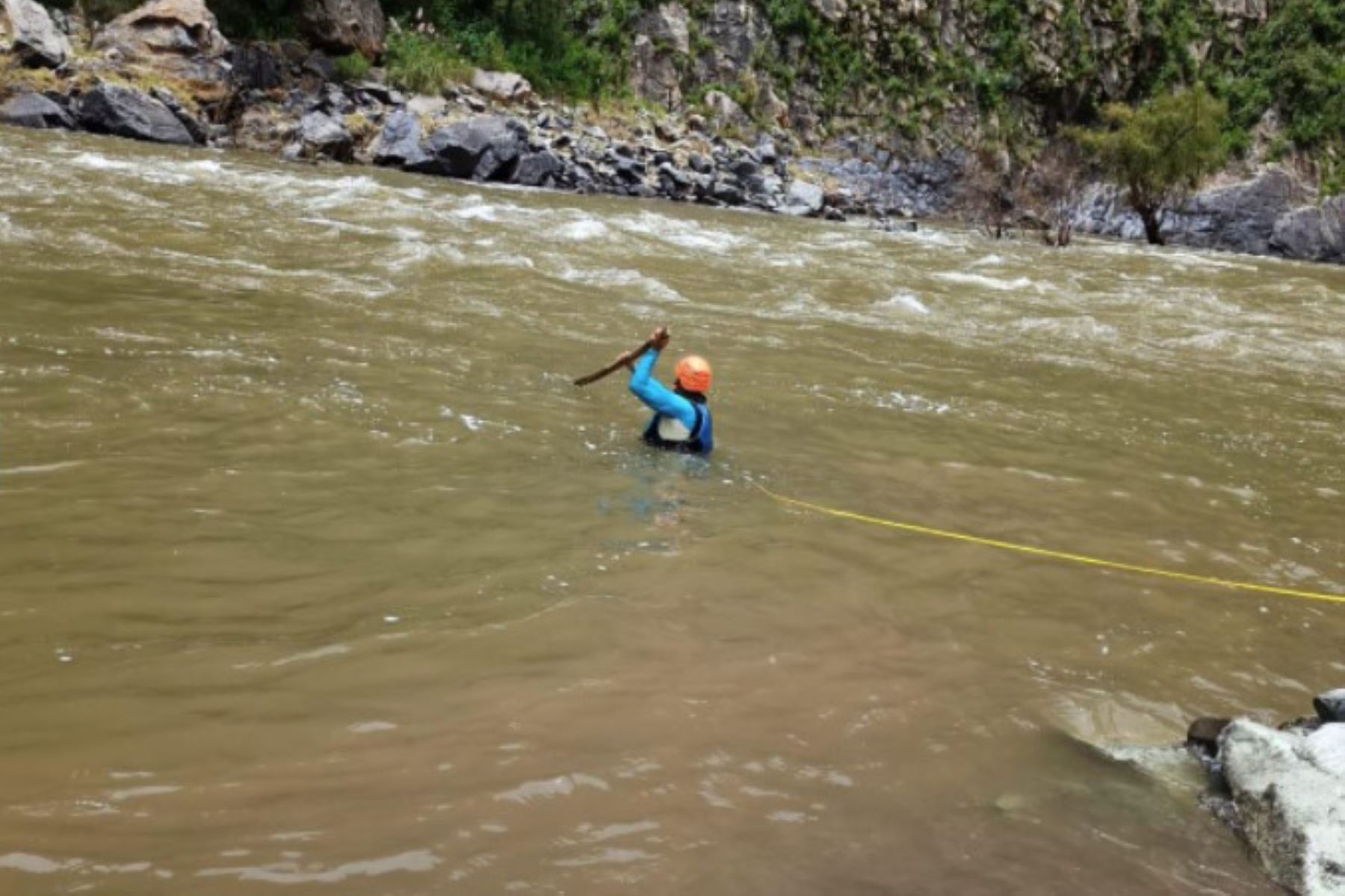 Dos hermanos desaparecieron en las aguas del río Apurímac, alrededor de las 14:00 horas de ayer, a la altura del sector Ccayllura (Cusco). Foto: ANDINA/Percy Hurtado Santillán