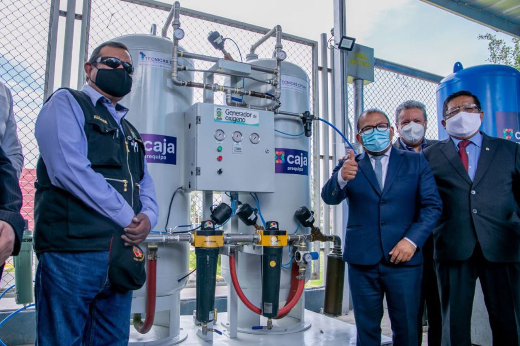 La planta municipal de producción de oxígeno medicinal fue instalada en el Hospital Municipal Geriátrico, ubicado en el distrito de Cerro Colorado. Foto: ANDINA/Difusión
