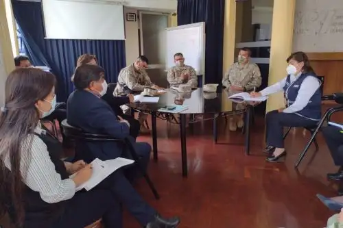 Reunión de coordinación para las intervenciones de la Operación Tayta en dos distritos de la región Camaná.
