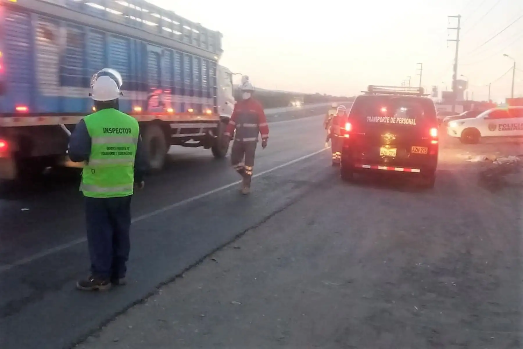 Operativo de control en la ruta Trujillo-Chimbote.