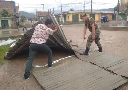 Vientos fuertes, de más de 50 km por hora, causaron daños en más de 50 viviendas en el distrito de Pangoa, provincia de Satipo, en Junín. ANDINA/Difusión