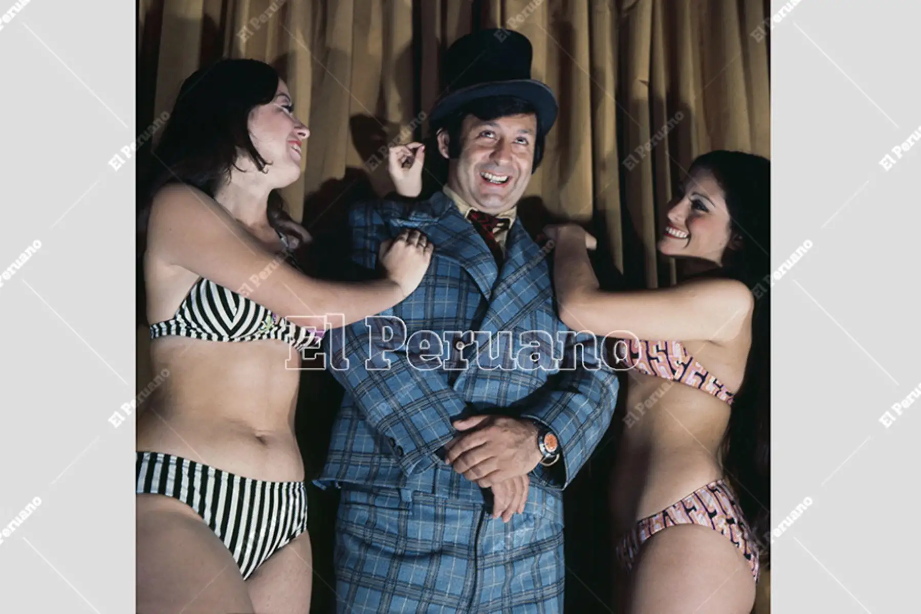 Lima - década 1980 / Actor cómico Tulio Loza en un café teatro. Foto: Archivo Histórico de El Peruano