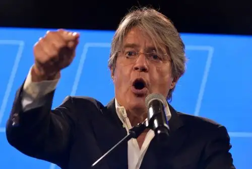 El presidente de Ecuador, Guillermo Lasso, defendió su inocencia y enumeró varios logros de su Gobierno. Foto: AFP/Archivo