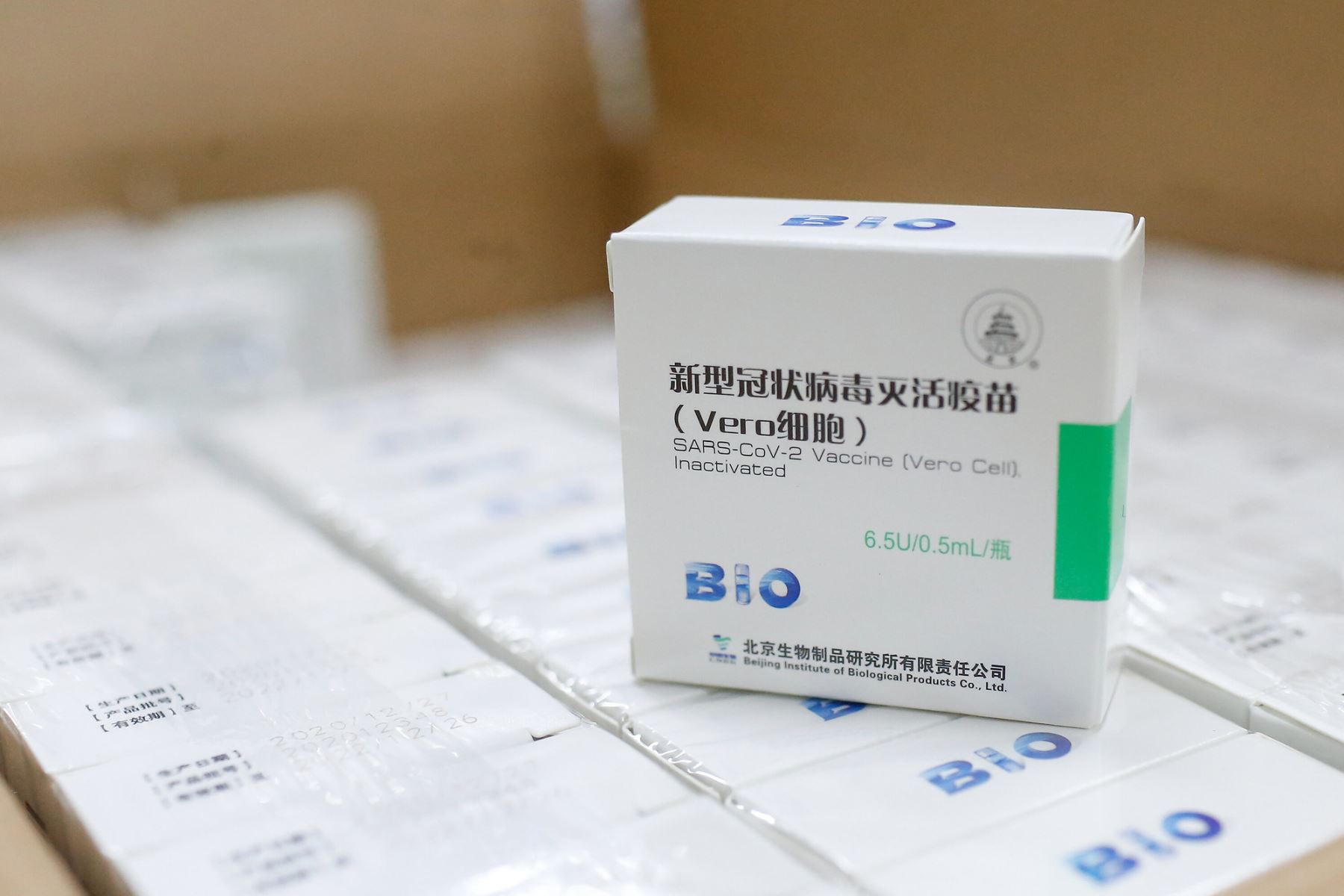 Vacunas del laboratorio Sinopharm están listas para su distribución. Foto: Minsa