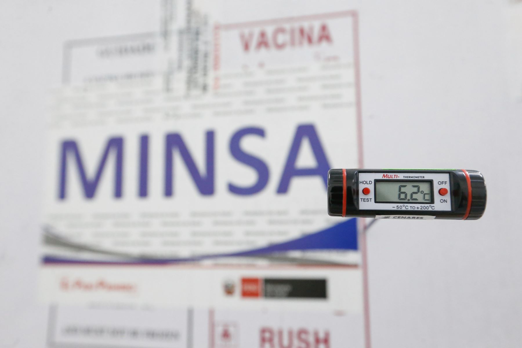 Vacunas del laboratorio Sinopharm están listas para su distribución. Foto: Minsa