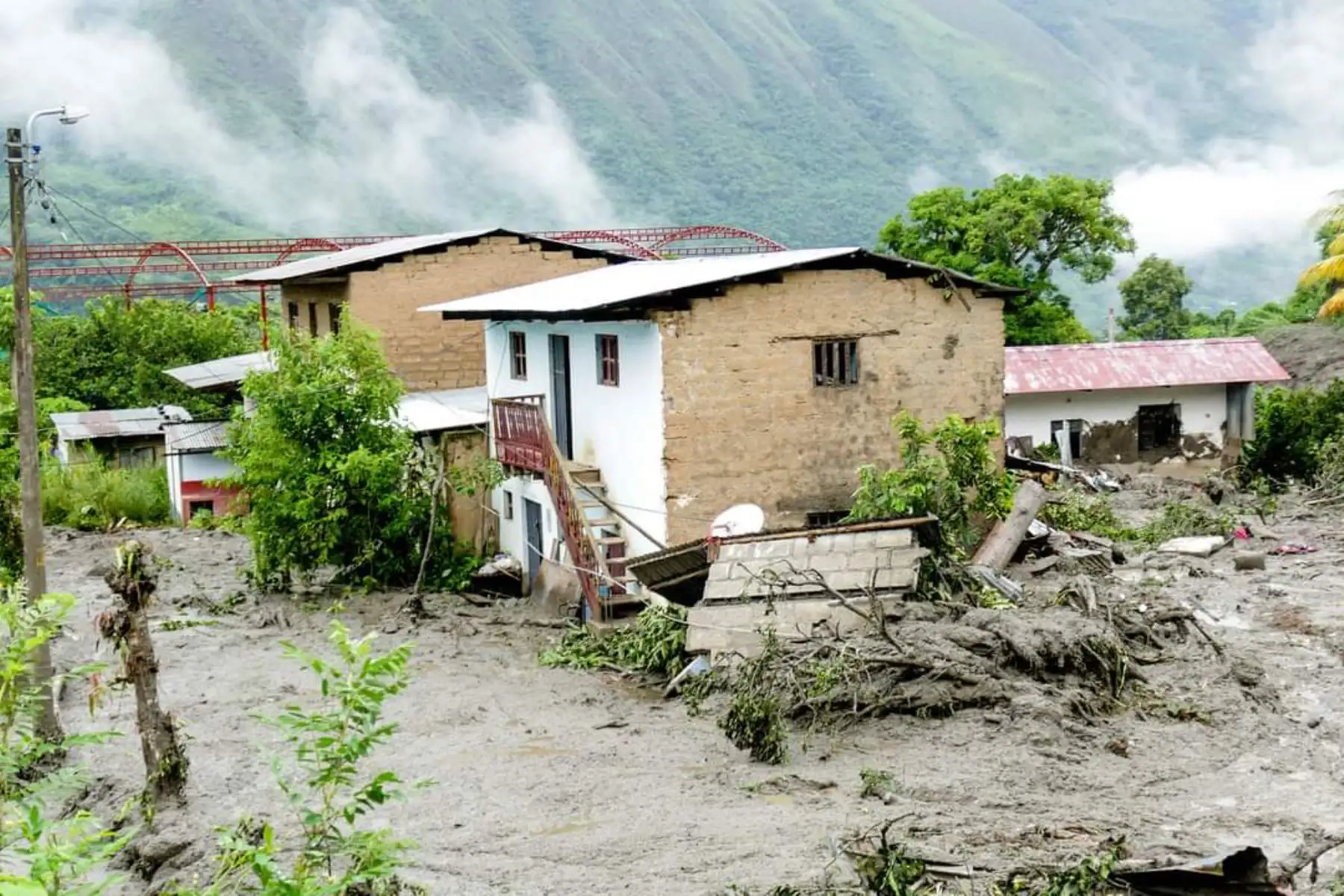 Se prorrogó el estado de emergencia en el distrito de Echarati, en Cusco, uno de los distritos más afectados por las lluvias intensas. ANDINA/Percy Hurtado Santillán