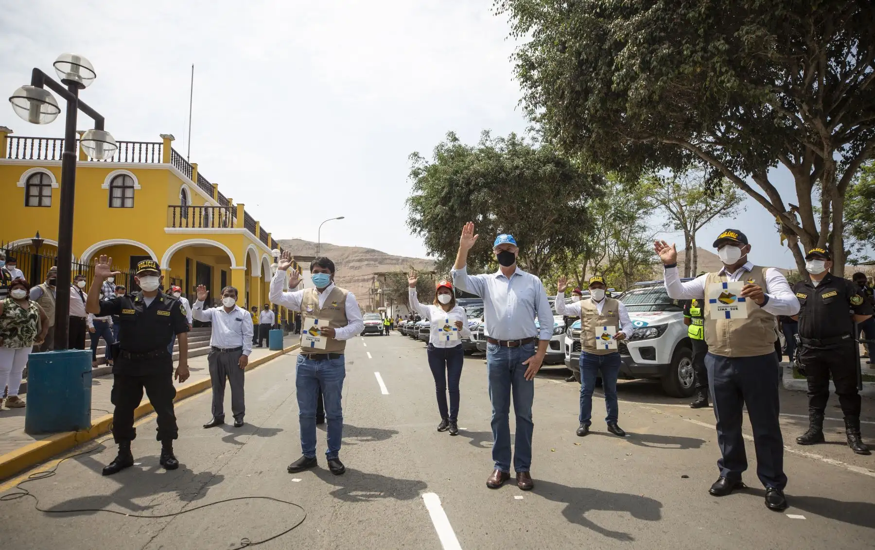 Alcalde Jorge Muñoz participa de entrega de patrulleros en Pachacámac. Foto: MML