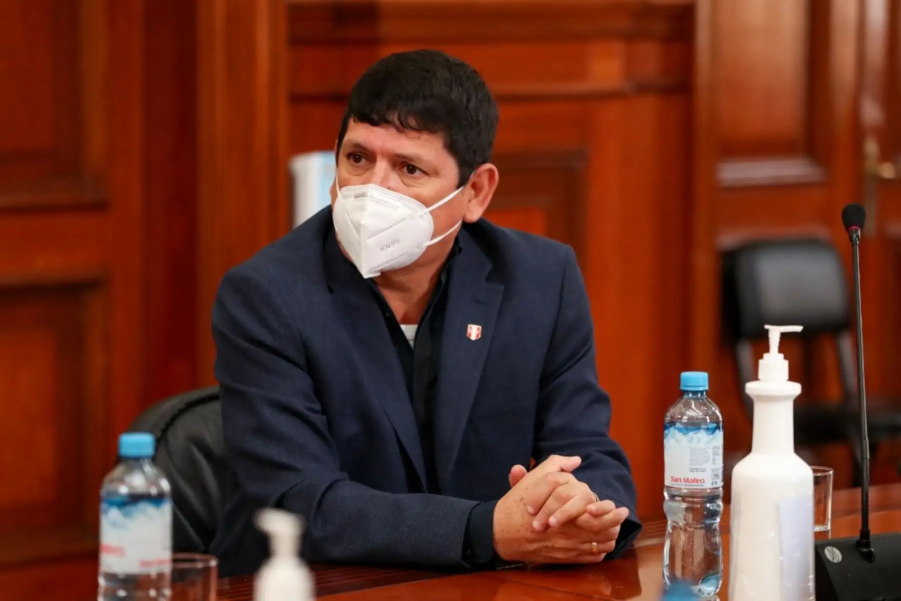 Agustín Lozano, presidente de la FPF. Foto: PCM