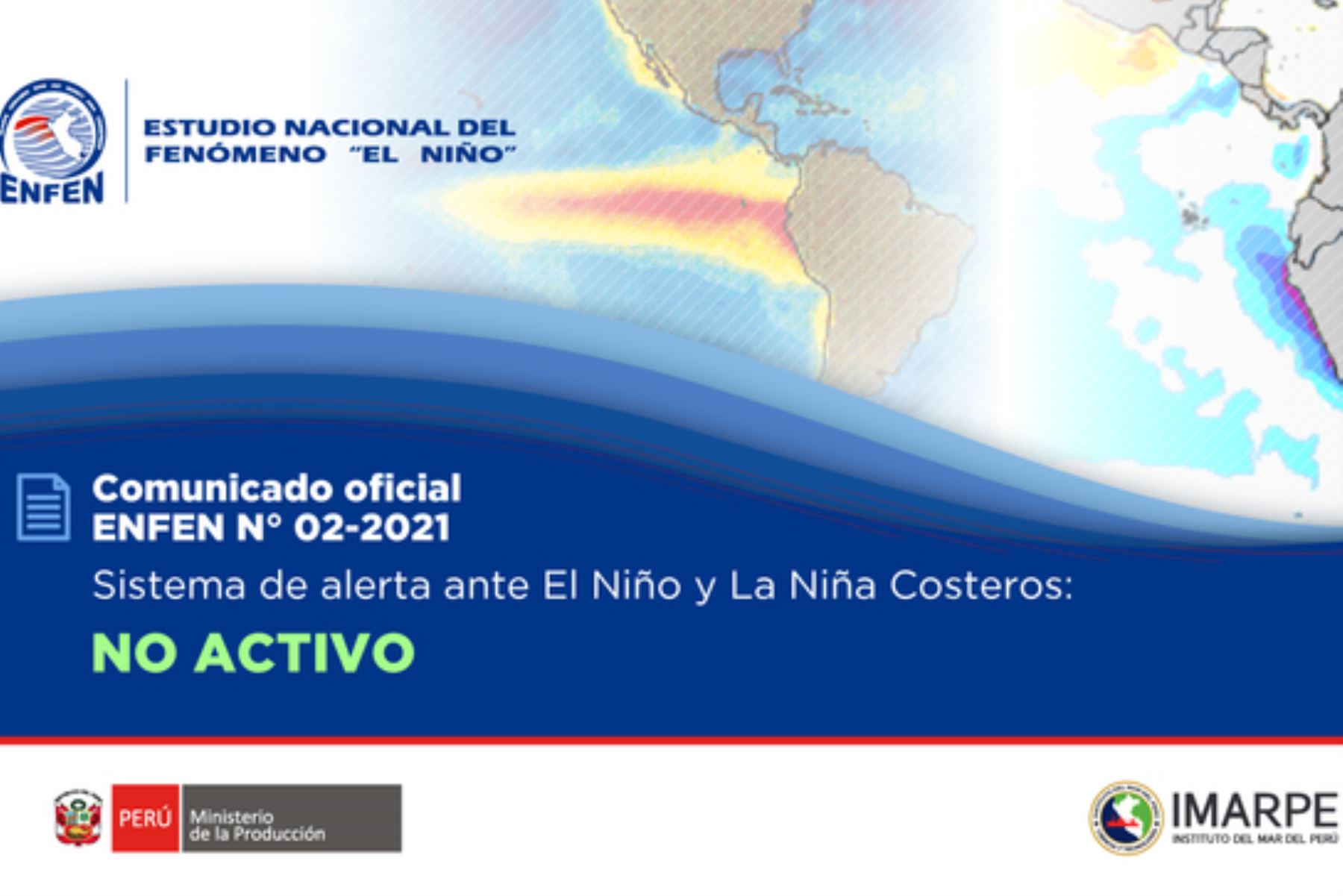 La Comisión Multisectorial del Enfen mantiene "no activo" el estado del “Sistema de alerta ante El Niño y La Niña costeros”