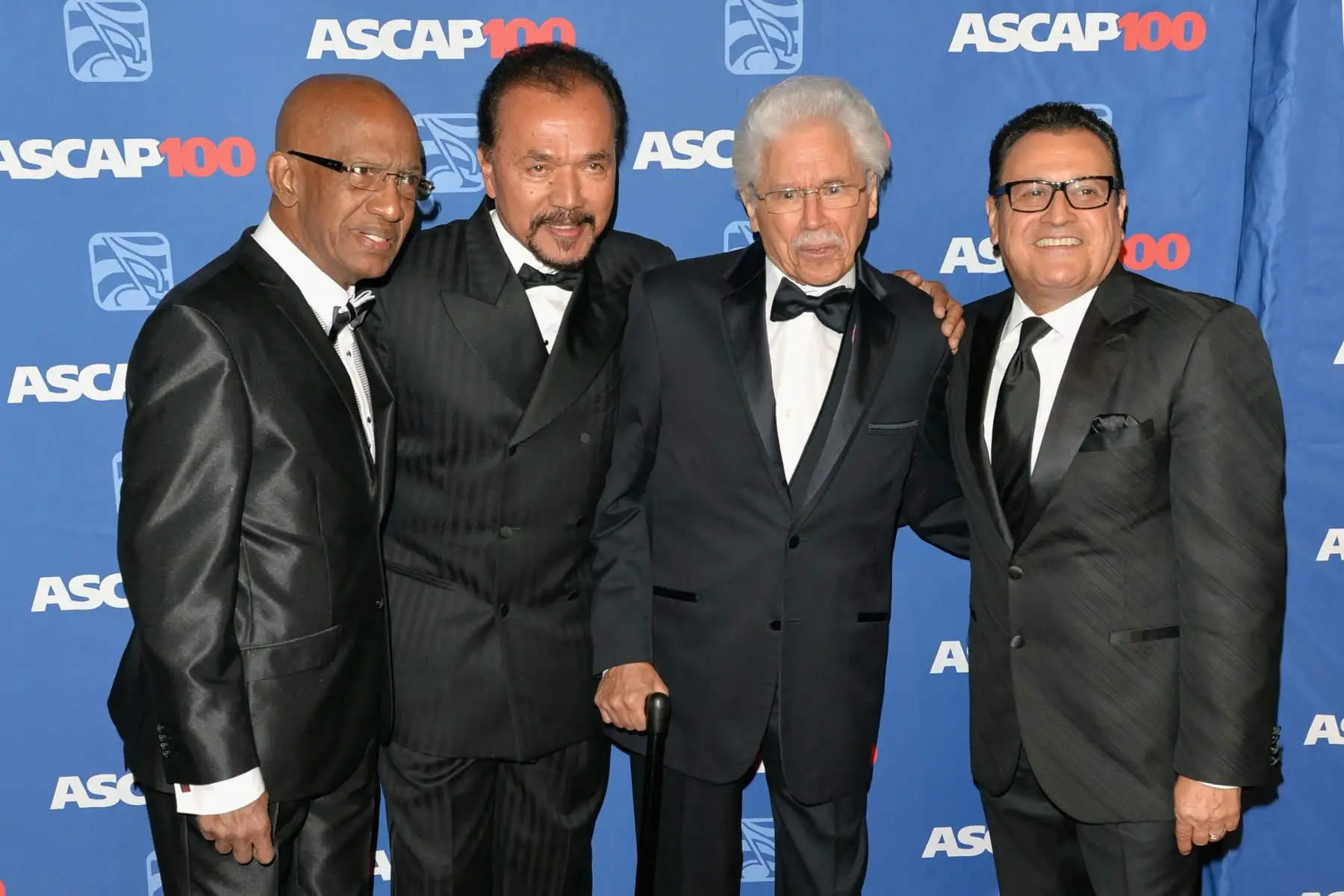 Roberto Roena, Bobby Valentín, Johnny Pacheco e Ismael Miranda asisten a la 22a edición anual de los Premios ASCAP de la Música Latina en Hammerstein Ballroom el 18 de marzo de 2014 en la Ciudad de Nueva York. 
Foto: AFP