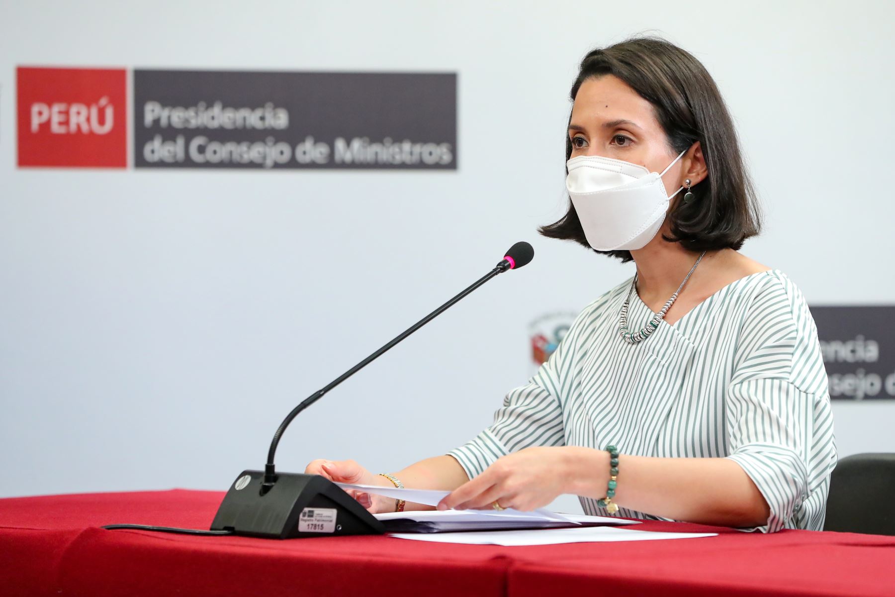 Ministra de Comercio Exterior y Turismo, Claudia Cornejo.
Foto: PCM