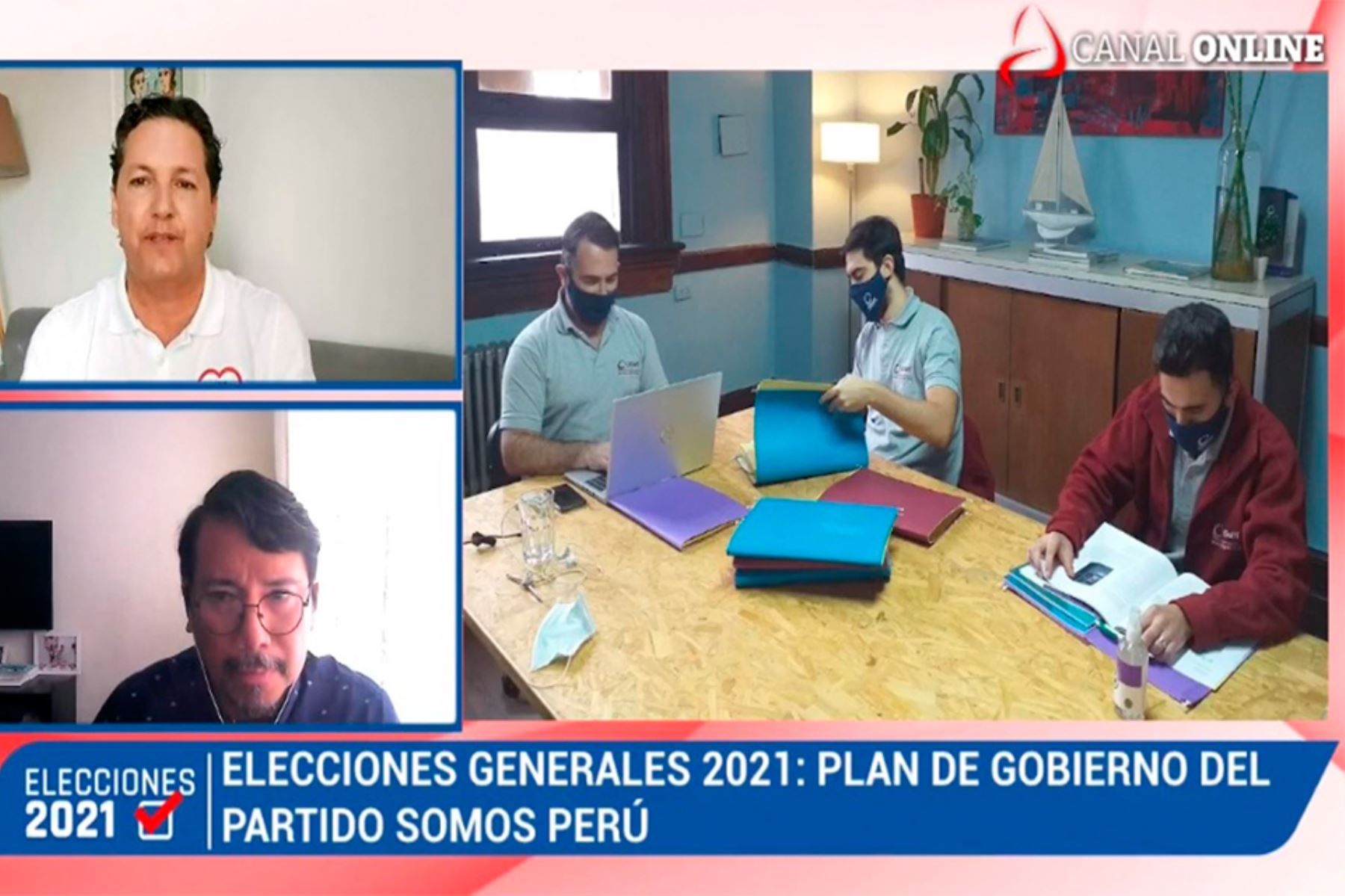 El candidato Daniel Salaverry en entrevista con el programa "Elecciones 2021", de la Agencia Andina.
