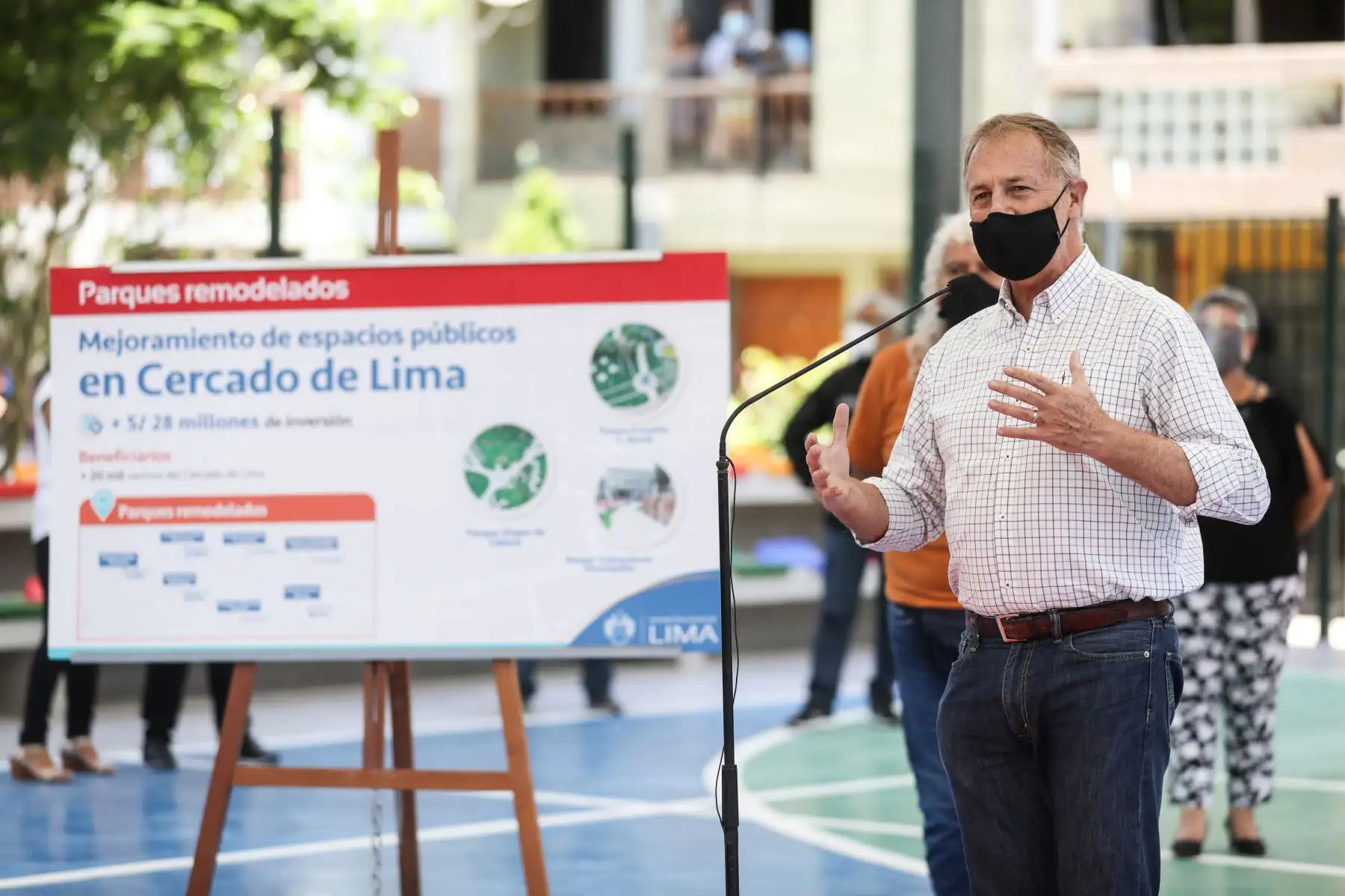Alcalde Jorge Muñoz presenta el renovado Parque AA.HH. Trabajadores Municipales de la Municipalidad Metropolitana de Lima. Foto: MML