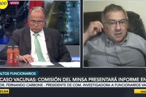 El presidente de la comisión investigadora, Fernando Carbone, informó que se ha recibido otras listas que se están cruzando. Foto: Captura TV