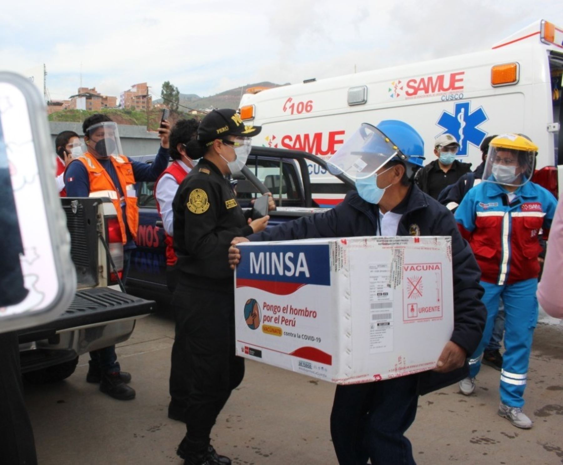 Arriba a Cusco el segundo lote de vacunas Sinopharm para inmunizar al personal de salud que trabaja en la primera línea de lucha contra el coronavirus (covid-19). ANDINA/Difusión