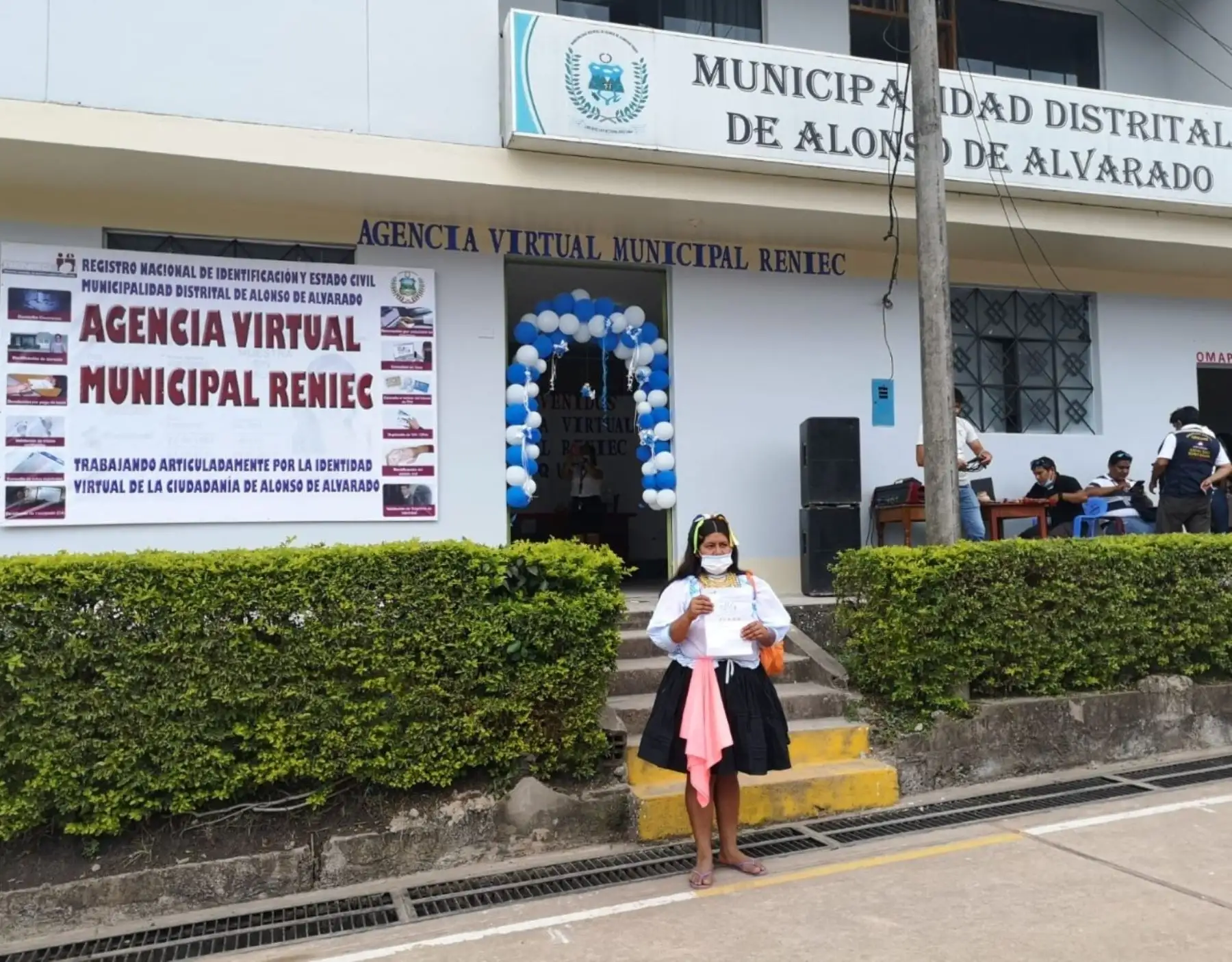 Reniec inaugura agencia virtual municipal en distrito Alonso de Alvarado, provincia de Lamas, en San Martín. ANDINA/Difusión