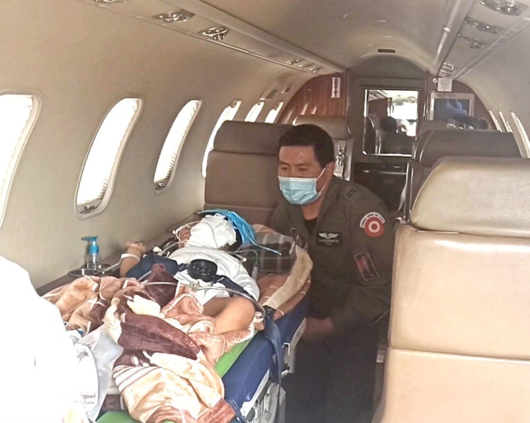 Desde Cusco trasladan en ambulancia aérea a Lima a niño de 3 años que sufrió quemaduras graves. ANDINA/Difusión