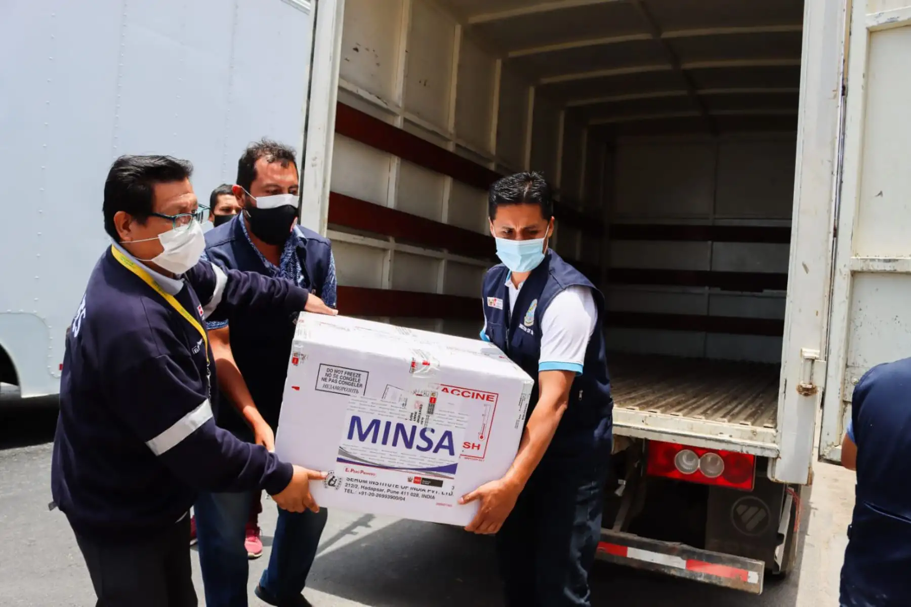 Chimbote recibió un lote de 1,705 vacunas contra el covid-19. Foto: ANDINA/Difusión